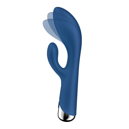 Вібратор-кролик з ротацією, 3 мотори, синій Satisfyer Spinning Rabbit 1 Blue