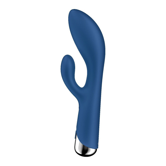 Вібратор-кролик з ротацією, 3 мотори, синій Satisfyer Spinning Rabbit 1 Blue