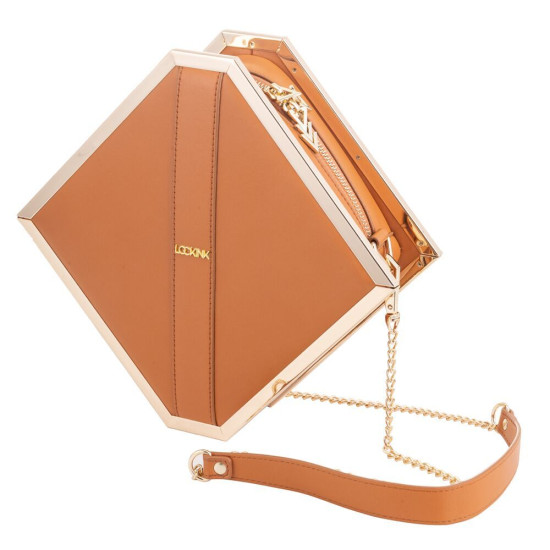 Сумка для хранения секс-игрушек, коричневая Lockink Mysterious Square Kink Bag Brown