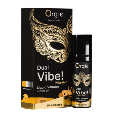 Жидкий вибратор со вкусом коктейля Pina Colada Orgie Dual Vibe! Pina Colada Kissable Liquid Vibrator, 15 ml