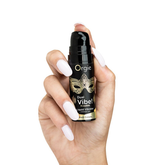 Жидкий вибратор со вкусом коктейля Pina Colada Orgie Dual Vibe! Pina Colada Kissable Liquid Vibrator, 15 ml