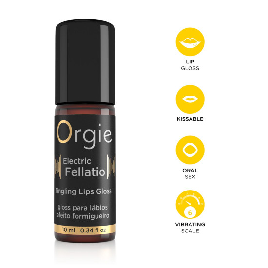 Стимулирующий блеск для губ Orgie Electric Fellatio Lips Gloss, 10 ml