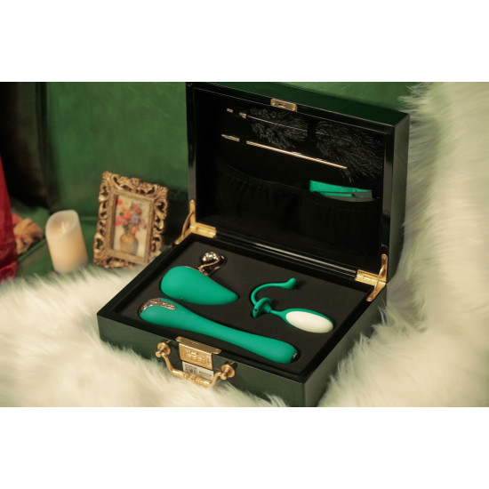 Набор Pandora Box v2.0 (вакуумный вибратор, вибратор, виброяйцо, щекоталка и маска) Knight Jenay