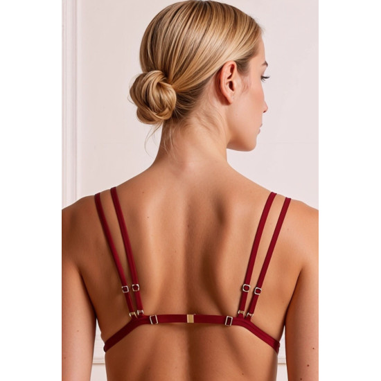 Сексуальний комплект білизни, бордовий Passion Belissana Set Burgundy, XL