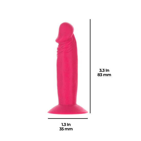 Набор силиконовых фаллоимитаторов, длина 8 см, 3 цвета, 12 шт Addiction Silly Willy Silicone Dildo, 3.3 inch