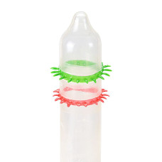 Насадка на член (презерватив з рядами шипів), зелена Recare Spike Condom Green