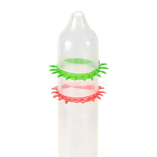Насадка на член (презерватив с рядами шипов), зеленая Recare Spike Condom Green