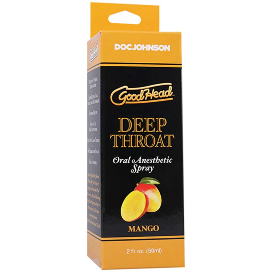 Спрей для глибокого мінету зі смаком манго Doc Johnson Goodhead Deepthroat Spray Mango, 59 ml