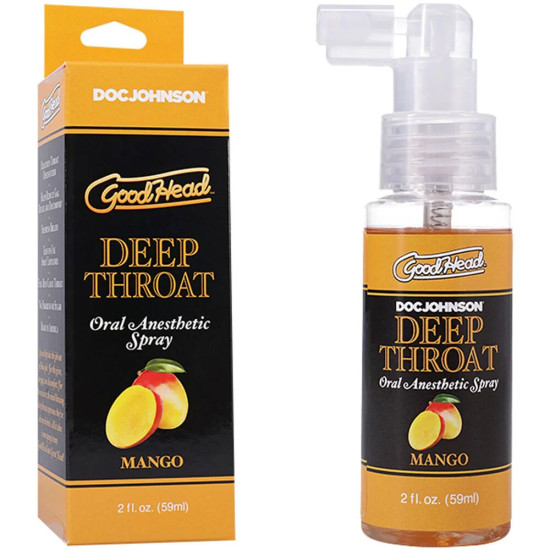 Спрей для глибокого мінету зі смаком манго Doc Johnson Goodhead Deepthroat Spray Mango, 59 ml