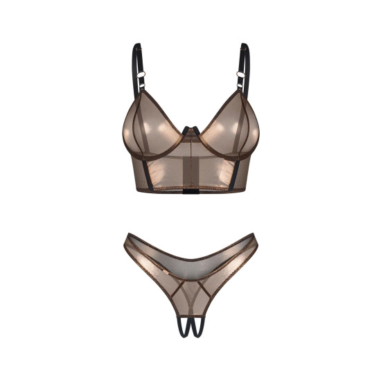 Комплект Obsessive Soranna Top & Crotchless Thong, розмір S/M