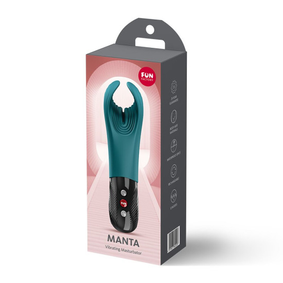 Вибратор для пениса, подходит для парных игр, зелёный Fun Factory Manta Bottle Green