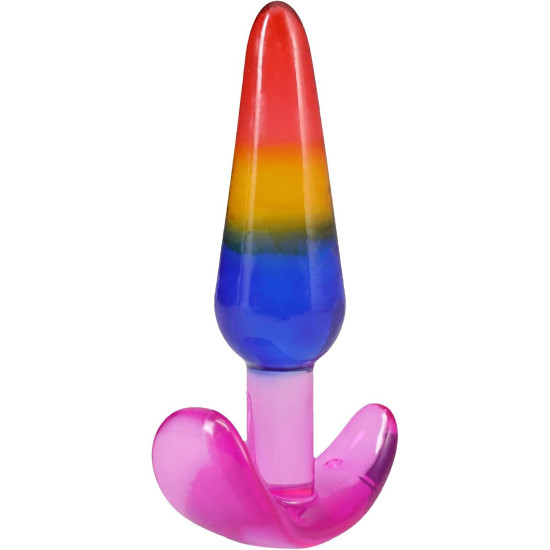 Набор анальных пробок, радужный Doc Johnson Crystal Jellies - Anal Trainer Set - Rainbow
