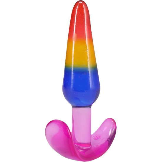 Набор анальных пробок, радужный Doc Johnson Crystal Jellies - Anal Trainer Set - Rainbow