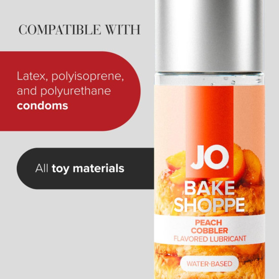 Лубрикант на водной основе, без сахара и парабенов, персиковый пирог JO Bake Shoppe - Peach Cobbler, 60 ml