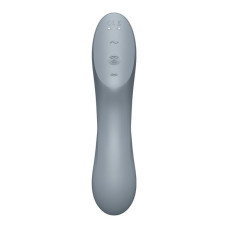 Вакуумний стимулятор з вібрацією, синьо-сірий Satisfyer Curvy Trinity 3 BlueGrey