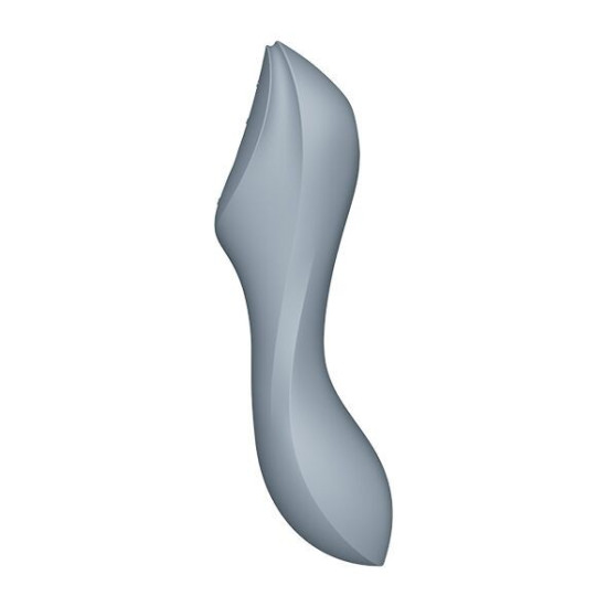 Вакуумний стимулятор з вібрацією, синьо-сірий Satisfyer Curvy Trinity 3 BlueGrey