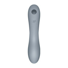 Вакуумний стимулятор з вібрацією, синьо-сірий Satisfyer Curvy Trinity 3 BlueGrey