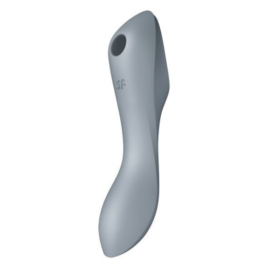 Вакуумний стимулятор з вібрацією, синьо-сірий Satisfyer Curvy Trinity 3 BlueGrey