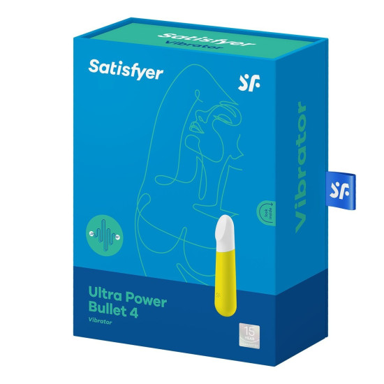 Вібропуля перезаряджається, жовта Ultra Power Bullet 4 Yellow