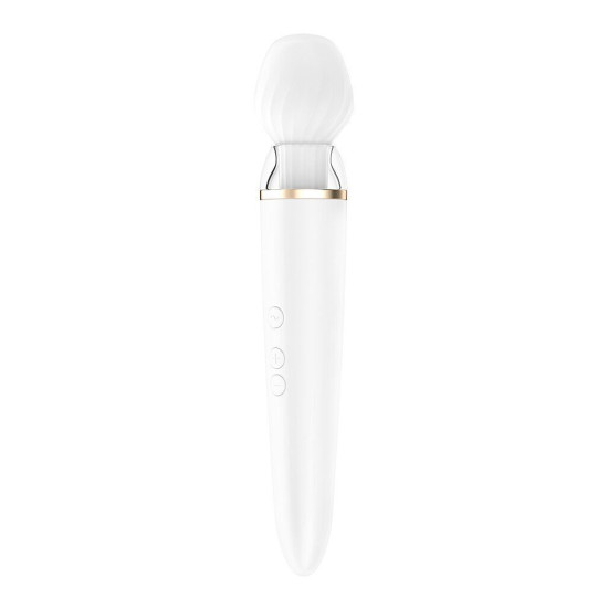 Смарт вібромасажер зі змінною головкою Satisfyer Double Wand-er (м'ята упаковка)