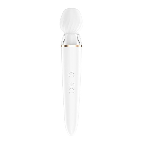 Смарт вібромасажер зі змінною головкою Satisfyer Double Wand-er (м'ята упаковка)