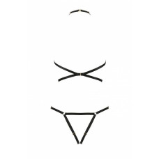 Женское боди-портупея, черное Passion Exclusive Ivena Black, XXL/XXXL