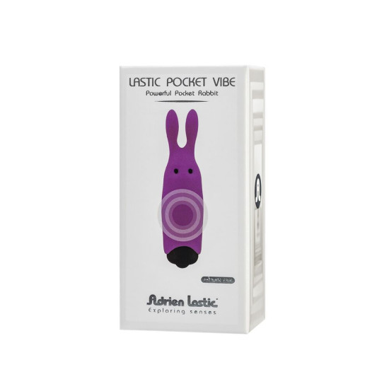 Вібропуля фіолетового кольору зі стимулювальними вушками Adrien Lastic Pocket Vibe Rabbit Purple