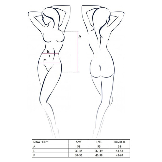 Боди, леопардовое NINA BODY Leopard, XXL/XXXL