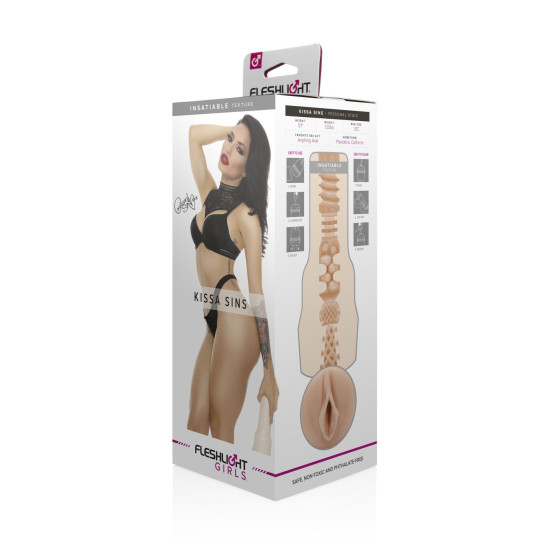 Мастурбатор зі зліпка вагіни, дуже ніжний Fleshlight Girls: Kissa Sins Insatiable