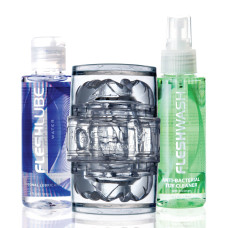 Мастурбатор в комплекте (смазка и чистящее средство) Fleshlight Quickshot Vantage Value Pack
