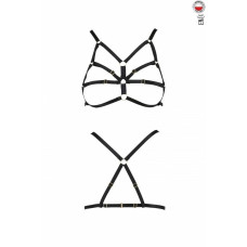 Бюстгальтер-стрепи, чорний Passion Exclusive Armanda Bra Black, XXL/XXXL