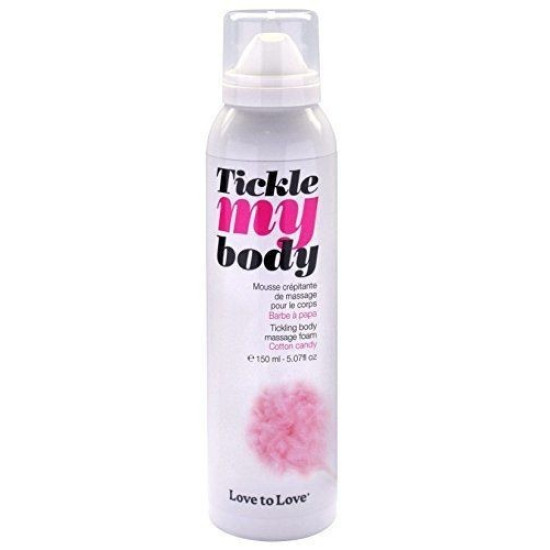 Увлажняющая массажная пена с ароматом сладкой ваты Love To Love TICKLE MY BODY Cotton Candy, 150 ml