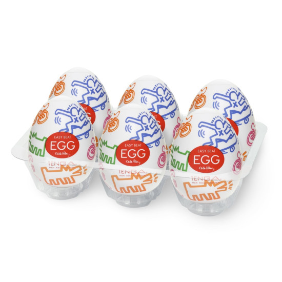 Набор из 6 яиц-мастурбаторов с дизайном Street Tenga Keith Haring Egg Street Pack
