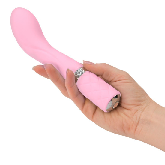 Вибратор для точки G с кристаллом Сваровски, розовый Pillow Talk Sassy Pink