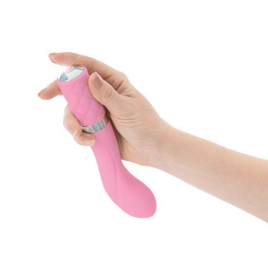 Вибратор для точки G с кристаллом Сваровски, розовый Pillow Talk Sassy Pink