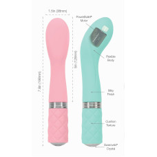 Вібратор для точки G з кристалом Сваровські, рожевий Pillow Talk Sassy Pink