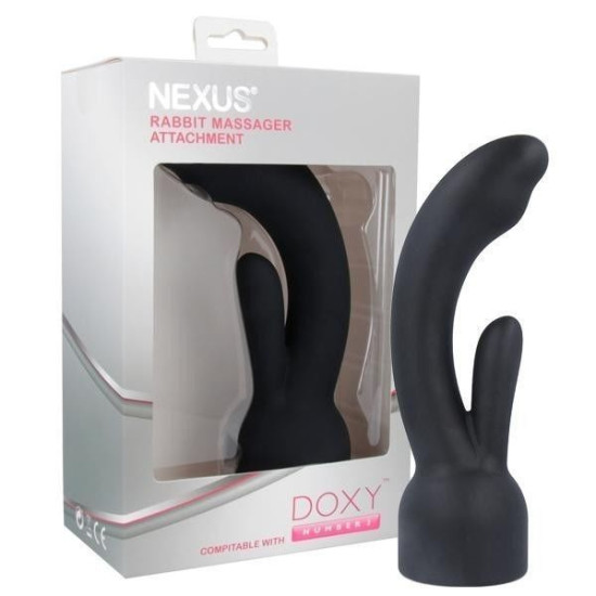 Насадка для вібромасажера у вигляді вібратора-кролика, Doxy Number 3 Nexus Rabbit Massager