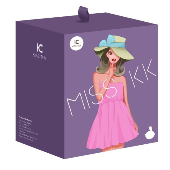 Вакуумний кліторальний стимулятор з вібрацією, фіолетовий KisToy Miss KK Purple