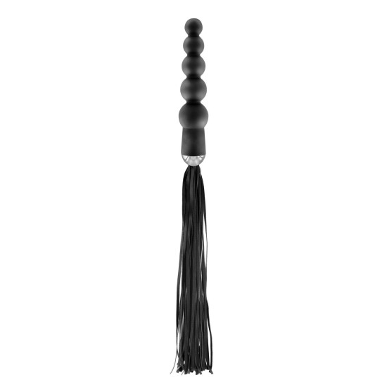 Флоггер з ручкою-анальним намистом Fetish Tentation Whip with Rosary Handle