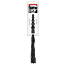 Флоггер з ручкою-анальним намистом Fetish Tentation Whip with Rosary Handle