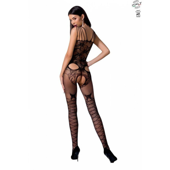 Ажурный бодистокинг с интимными вырезами, черный Passion BS076 Black