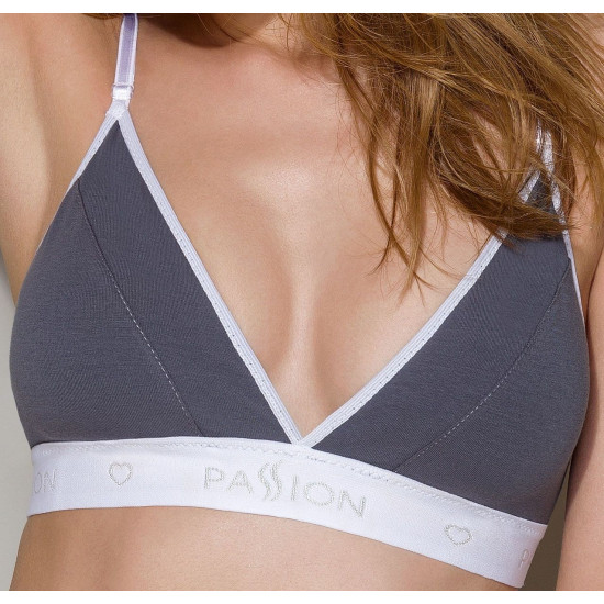 Спортивний топ з подвійними бретелями, темно-сірий Passion PS007 Top Dark Grey, L