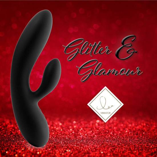 Гибкий вибратор кролик с двумя моторами, чёрный FeelzToys Lea Rabbit Vibrator Black