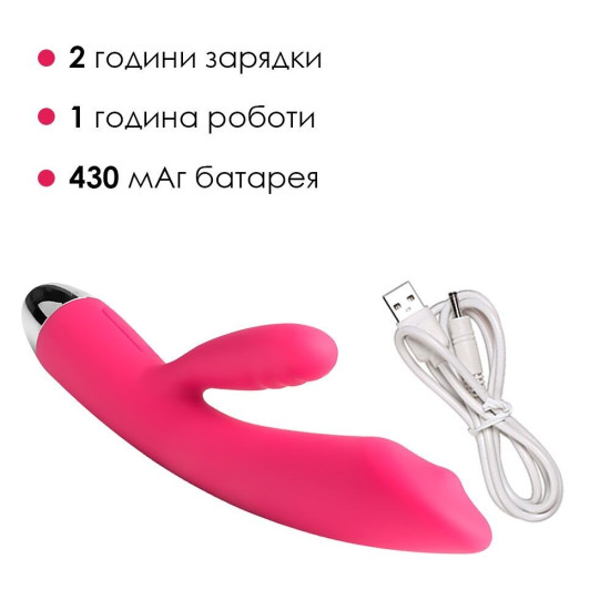 Вібратор-кролик з перловою стимуляцією точки G, червоний Svakom Trysta Plum Red