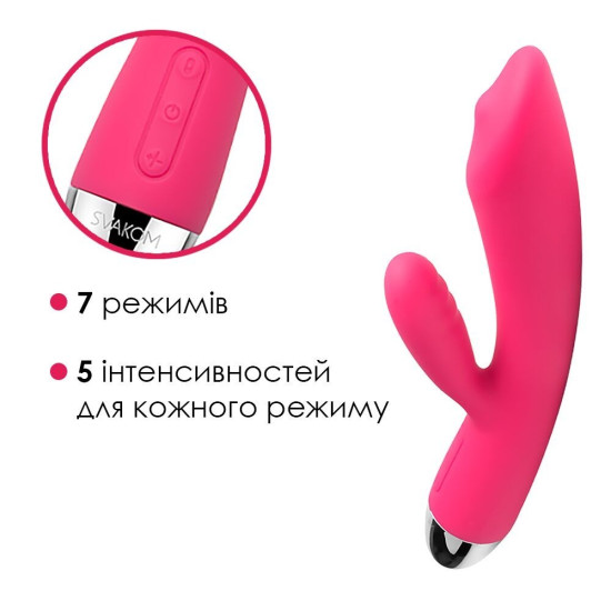 Вібратор-кролик з перловою стимуляцією точки G, червоний Svakom Trysta Plum Red
