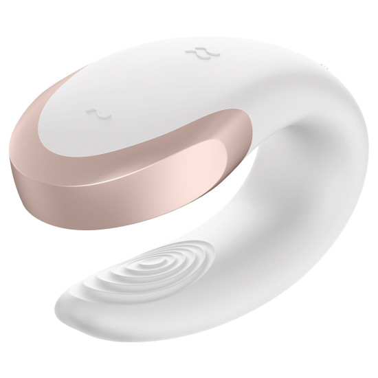 Смарт-вібратор для пар, білий Satisfyer Double Love White