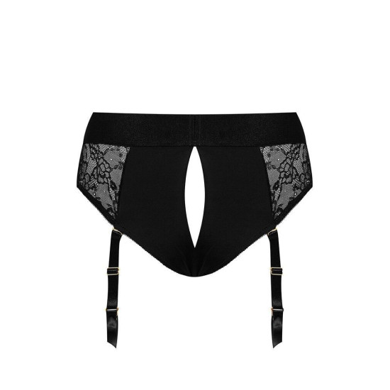 Кружевные трусы для страпона с подвязками для чулок Strap-On-Me Diva Harness, XL