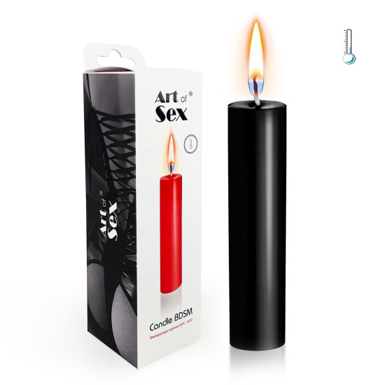 Низькотемпературна свічка для сексу та БДСМ, чорна Art of Sex Low-Temperature Candle Black, 15 cm