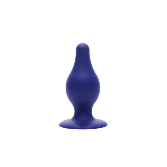 Двуслойная анальная пробка из силикона и Silexpan, синяя, диаметр 4 см SilexD Model 2 Blue, M