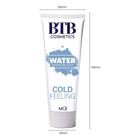 Інтимна змазка з охолоджувальним ефектом на водній основі BTB COLD FEELING, 100 ml